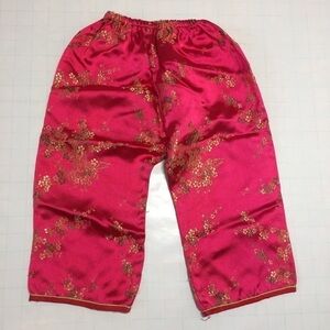 Baby Girls Floral Red Pants